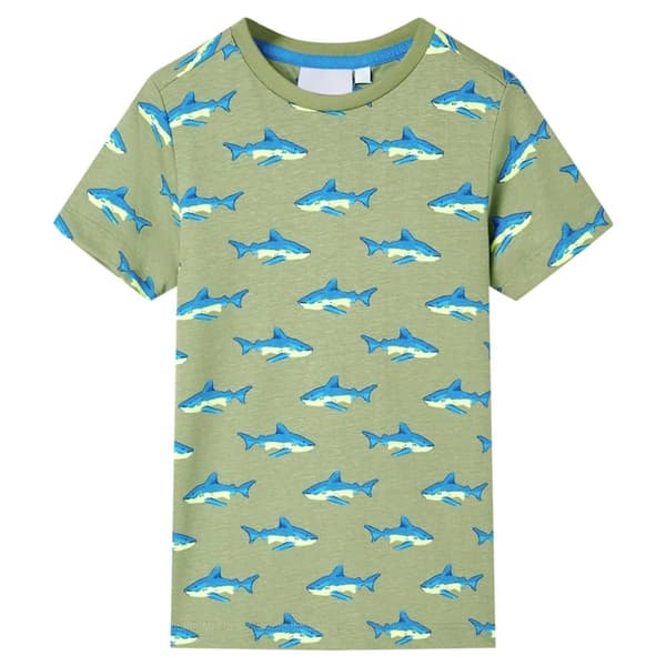 T-shirt för barn ljus khaki 140