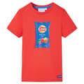 Miniatyrbild 1 av 2: T-shirt med korta ärmar för barn röd 128