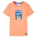 Miniatyrbild 1 av 2: T-shirt med korta ärmar för barn neonorange 140