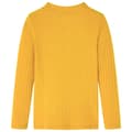 Miniatyrbild 2 av 2: T-shirt med långa ärmar för barn ribbstickad mörk ockra 116