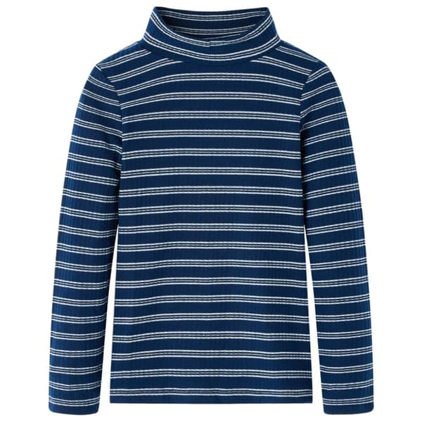 T-shirt med långa ärmar för barn marinblå 140