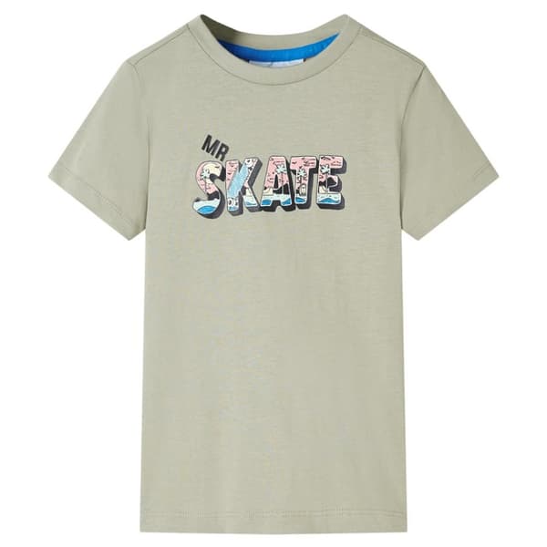 T-shirt för barn ljus khaki 140