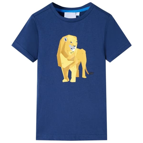 T-shirt för barn mörkblå 140