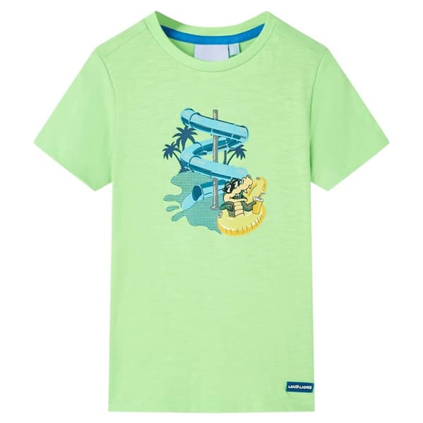 T-shirt för barn neongrön 92