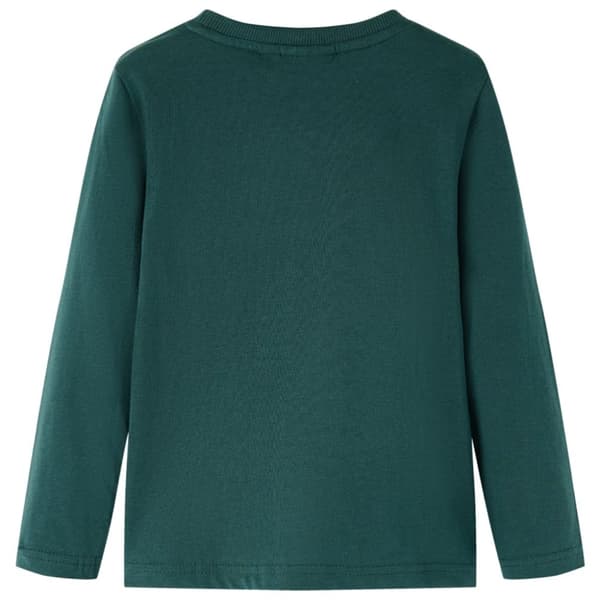 Kid's T-shirt med långa ärmar mörkgrön 92