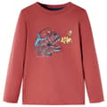 Miniatyrbild 1 av 2: T-shirt med långa ärmar för barn röd 92