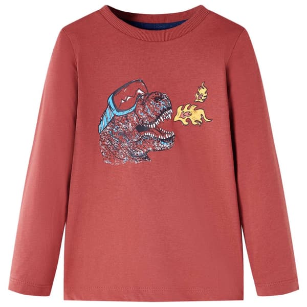 T-shirt med långa ärmar för barn röd 92