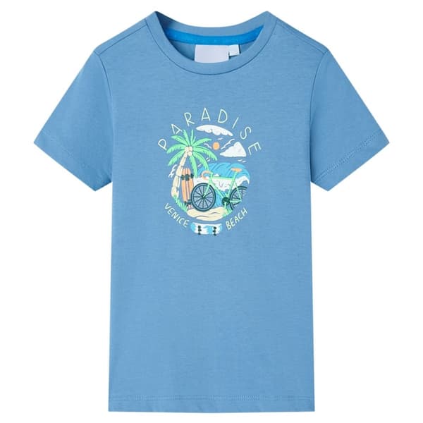T-shirt för barn mellanblå 92
