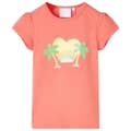 Miniatyrbild 1 av 2: T-shirt för barn korallröd 140