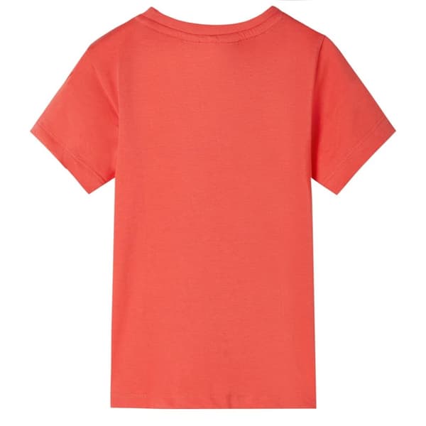 T-shirt med korta ärmar för barn ljusröd 128