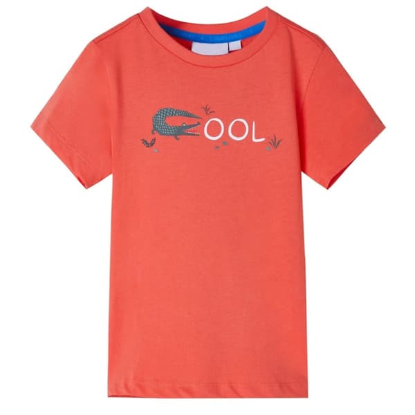 T-shirt med korta ärmar för barn ljusröd 128