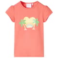 Miniatyrbild 1 av 2: T-shirt för barn korallröd 104