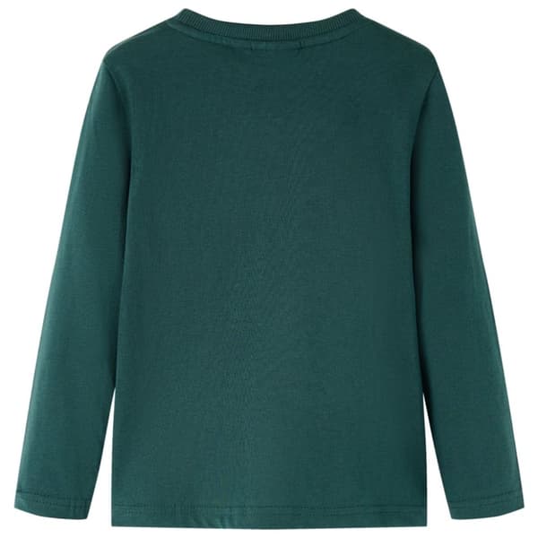 Kid's T-shirt med långa ärmar mörkgrön 128