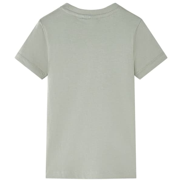 T-shirt för barn ljus kaki 140