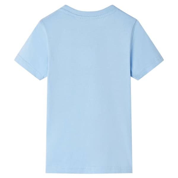T-shirt med korta ärmar för barn ljusblå 128