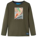 Miniatyrbild 1 av 2: T-shirt med långa ärmar för barn khaki 128