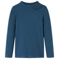 Miniatyrbild 1 av 2: T-shirt med långa ärmar för barn ribbstickad marinblå 140