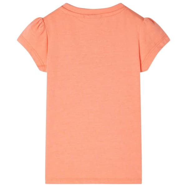 T-shirt med formade ärmar för barn neon orange 104
