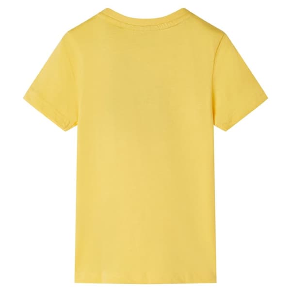 T-shirt med korta ärmar för barn ljus ockra 140