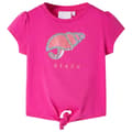 Miniatyrbild 1 av 2: T-shirt för barn mörk rosa 128