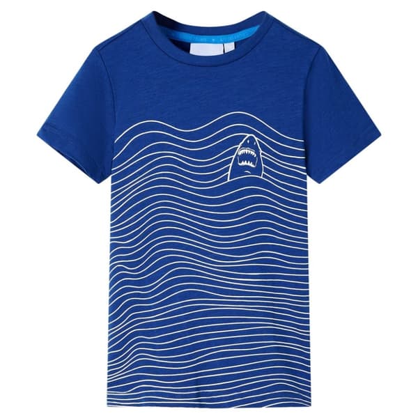 T-shirt för barn mörkblå 128