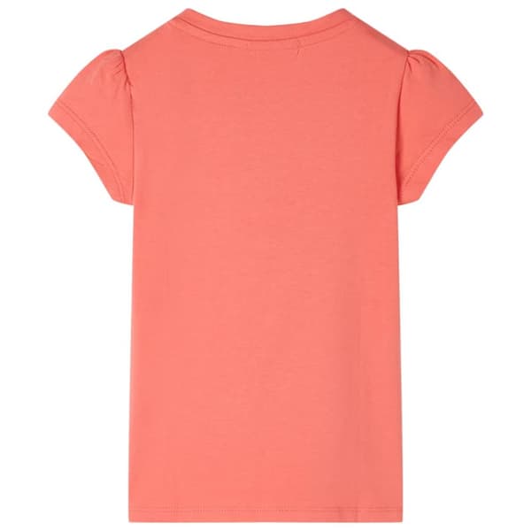 T-shirt med formade ärmar för barn korall 92