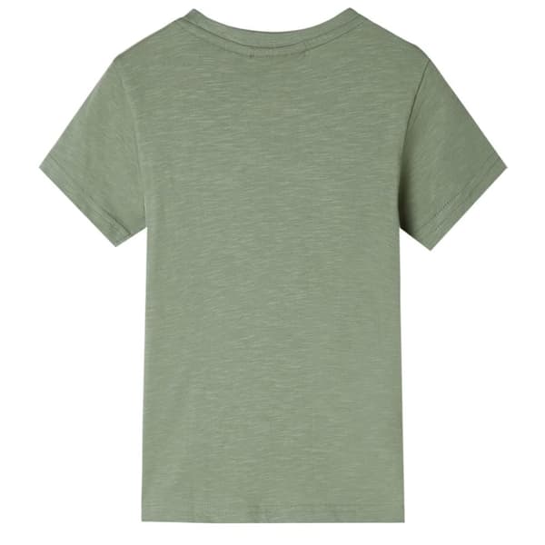 T-shirt med korta ärmar för barn ljus khaki 128