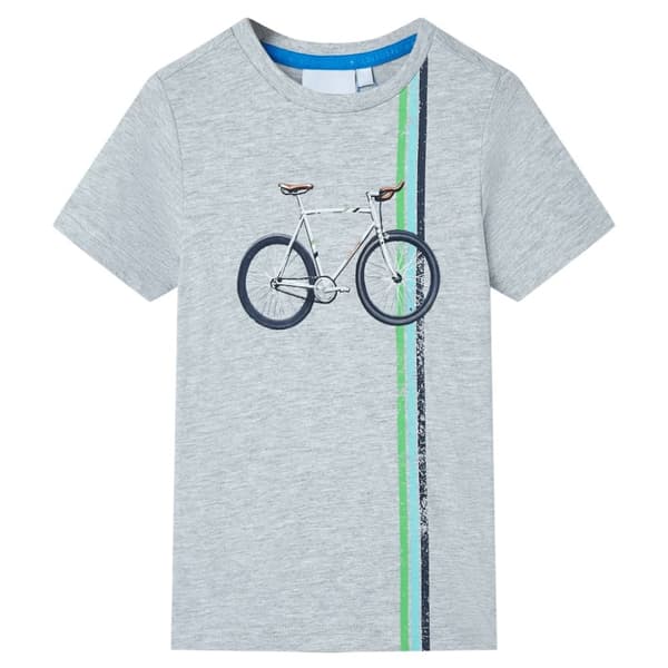 T-shirt med korta ärmar för barn grå 104