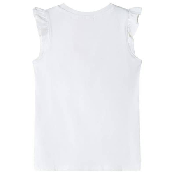 T-shirt med volangärmar för barn ecru 116