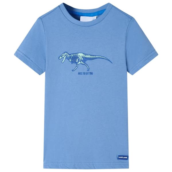 T-shirt för barn medelblå 104
