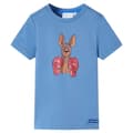 Miniatyrbild 1 av 2: T-shirt med korta ärmar för barn medelblå 140