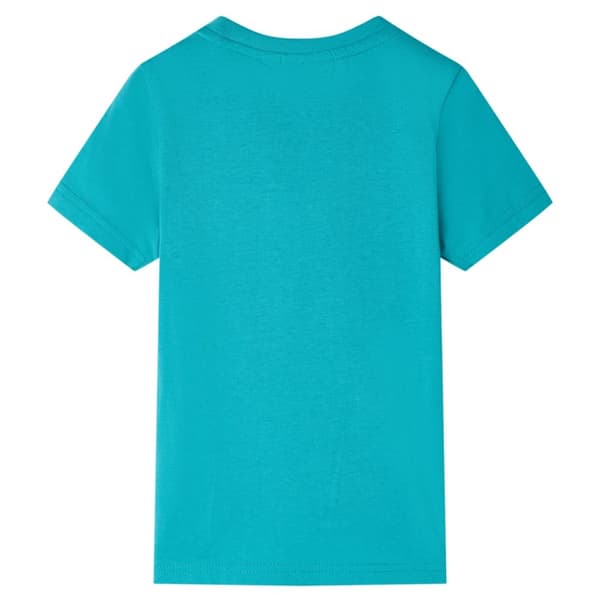 T-shirt med korta ärmar för barn mörk mintgrön 128