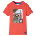 Miniatyrbild 1 av 2: T-shirt för barn ljusröd 116