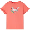 Miniatyrbild 1 av 2: T-shirt med korta ärmar för barn korall 128