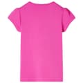 Miniatyrbild 2 av 2: T-shirt med formade ärmar för barn mörkrosa 104