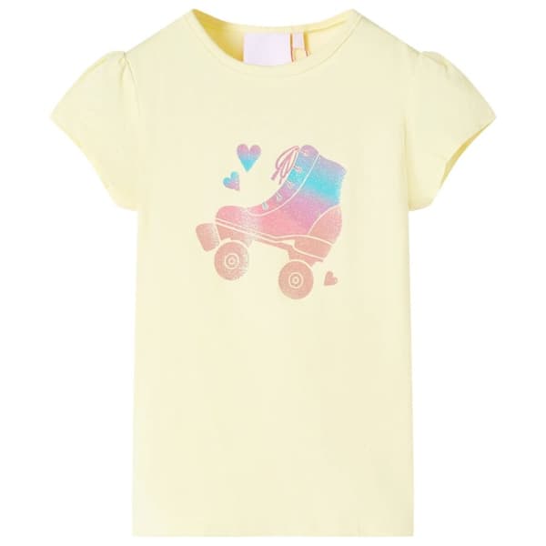 T-shirt för barn mild gul 104
