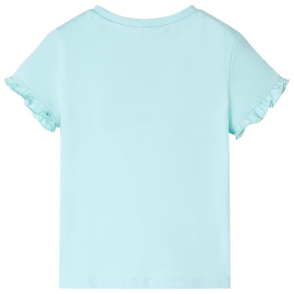 T-shirt med korta ärmar för barn ljus aqua 104