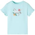 Miniatyrbild 1 av 2: T-shirt med korta ärmar för barn ljus aqua 104