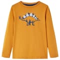 Miniatyrbild 1 av 2: T-shirt med långa ärmar för barn mörk ockra 104
