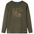 Miniatyrbild 1 av 2: T-shirt med långa ärmar för barn khaki 92