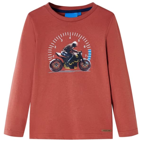 T-shirt med långa ärmar för barn henna 92