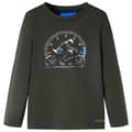 Miniatyrbild 1 av 2: T-shirt med långa ärmar för barn khaki 92