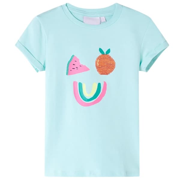T-shirt för barn ljusblå 104