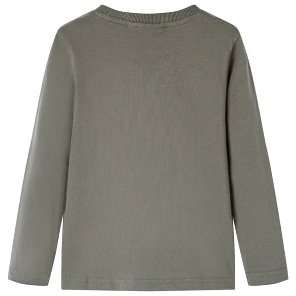 T-shirt med långa ärmar för barn khaki 104