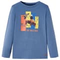 Miniatyrbild 1 av 2: T-shirt med långa ärmar för barn blå melange 92