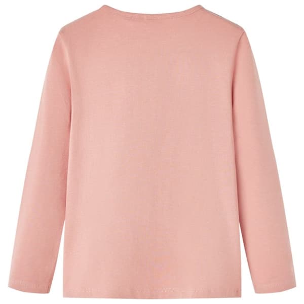 T-shirt med långa ärmar för barn ljus rosa 116