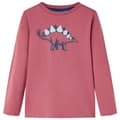 Miniatyrbild 1 av 2: T-shirt med långa ärmar för barn mörkröd 140