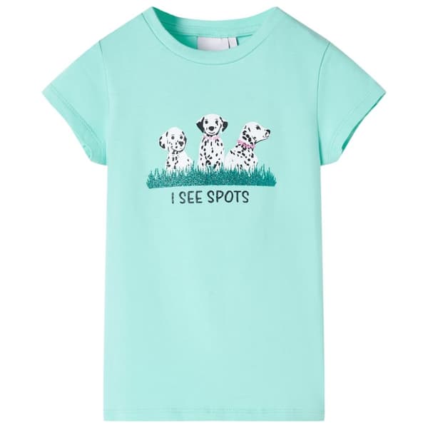 T-shirt för barn ljus mintgrön 128