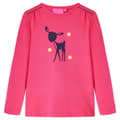 Miniatyrbild 1 av 2: T-shirt med långa ärmar för barn stark rosa 140