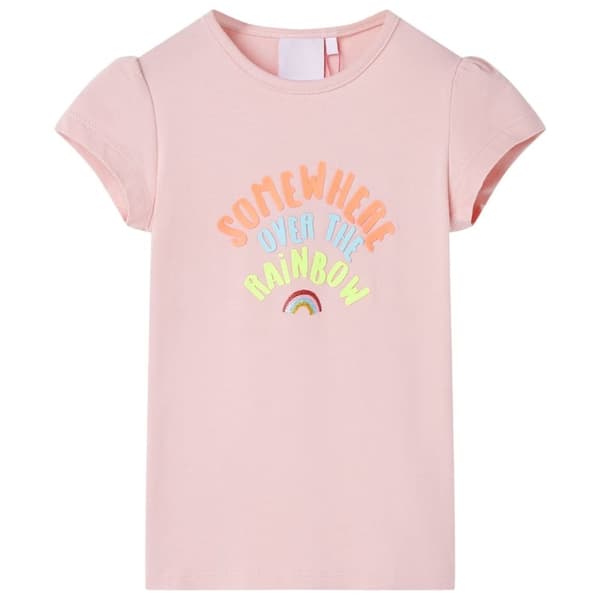 T-shirt för barn ljusrosa 92